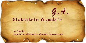 Glattstein Aladár névjegykártya
